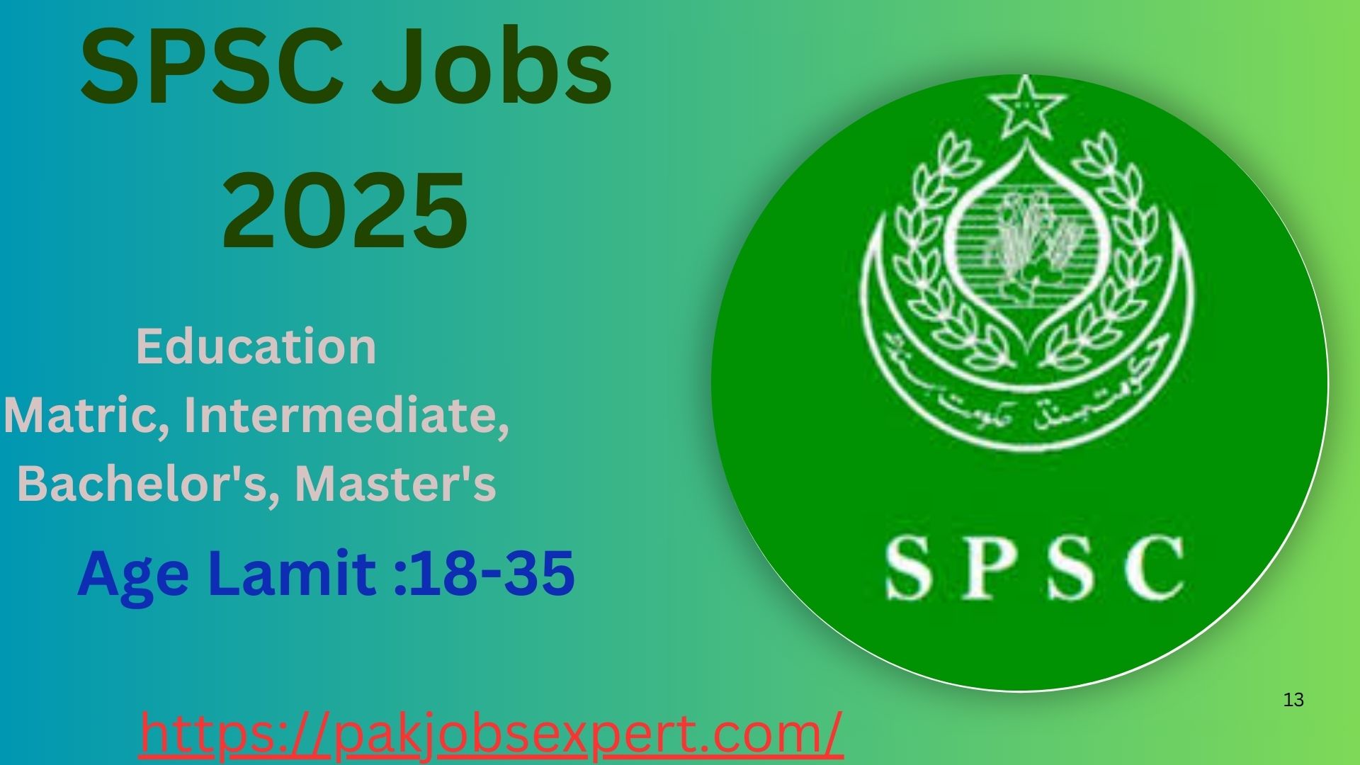 SPSC Jobs 2025